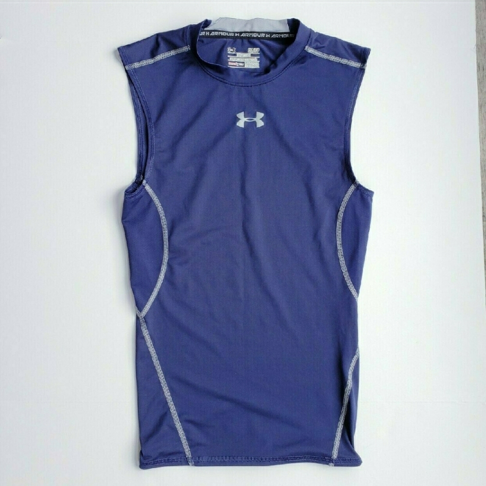 Under Armour Women's Athletic Navy Compression Tank Small